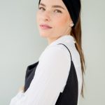 Čierna čelenka Classic z jemného bambusového vlákna pre celodenný komfort
