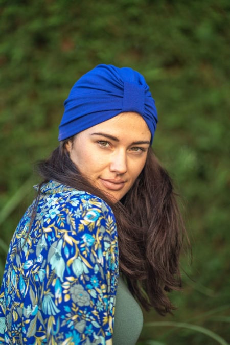 Turban na vlasy a turban na hlavu Basic Lapis z jemného bambusového vlákna